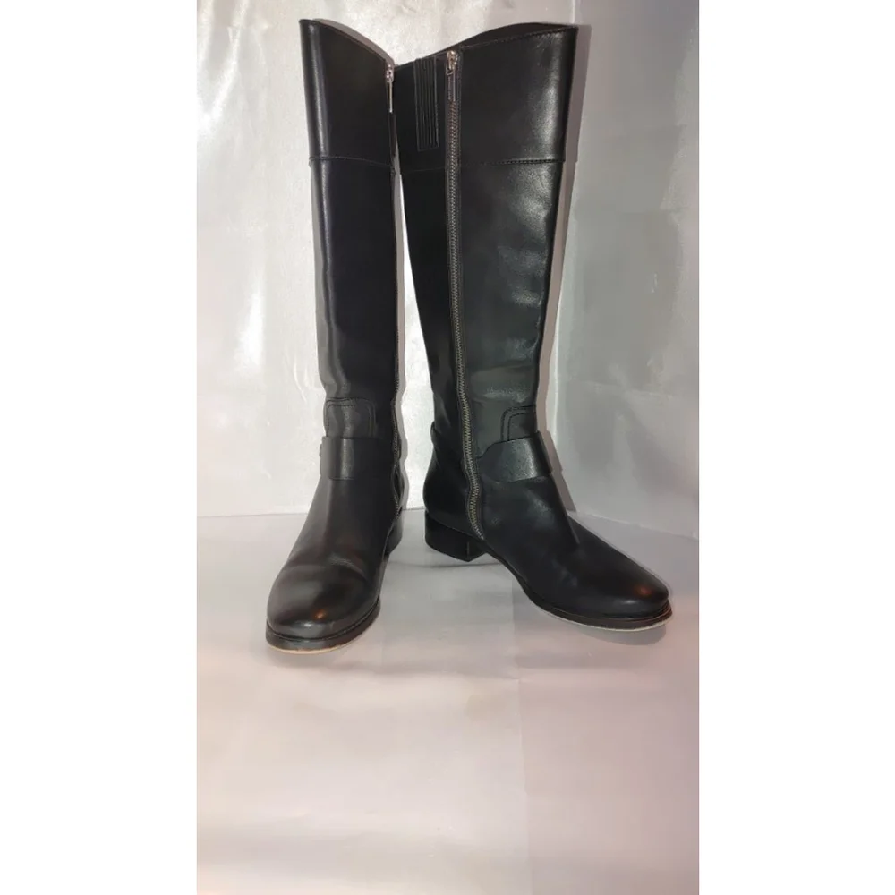 Michael Kors Fulton Harness Leather Boot Size 8M